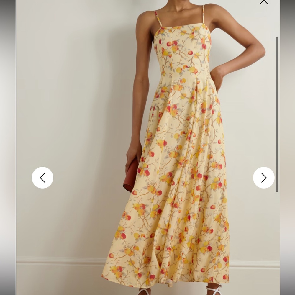 NWT Posse Paloma printed cotton-blend voile maxi dress